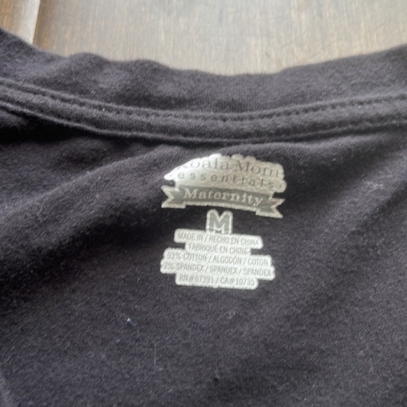 Koala Mom, essentials, black, short sleeve Maternity T-Shirt​​​, size medium - Picture 2 of 5